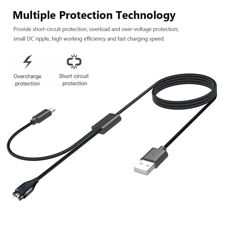 Smart Watch 2 in 1 USB-C PD Fast Charger Cable for Garmin 7 7S 6X 5S Venu2