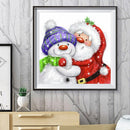 5D DIY Full Drill Round Shape Snowman Rhinestone Diamond Drawing for Bedroo