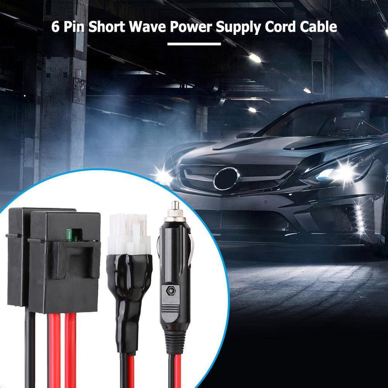 1.5m 30A Six Short Wave Extension Power Cord Cable for Yaesu FT-857D FT-897D
