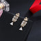 Drop Stud Earrings Zircon Dangle Fish Earrings Rhinestone Ear Clip Ear Stud