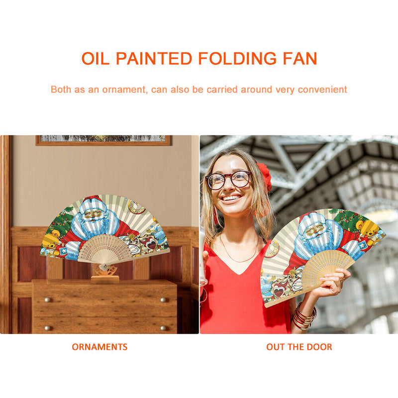 DIY Oil Paint By Numbers Santa Animal Fan Canvas Artwork Living Room Hand Paint