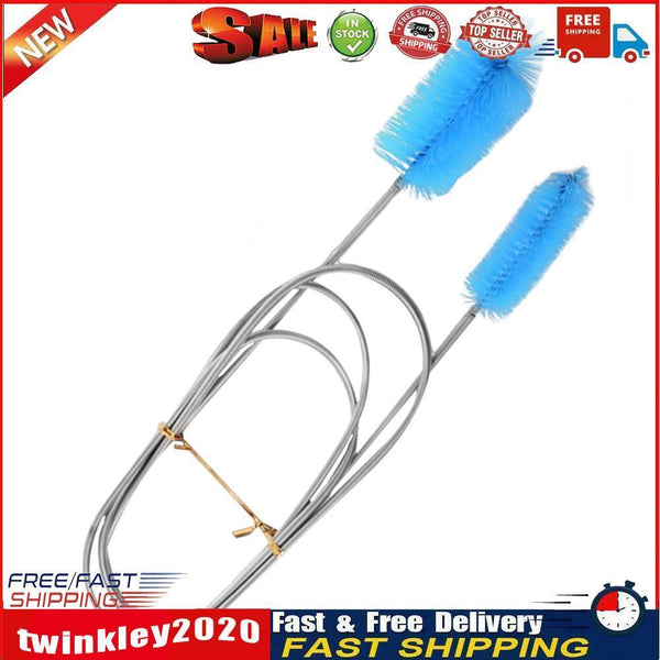 Aquarium Tube Cleaning Brush Double Ended Filter Hose Pipe Cleaner (Blue) Newly