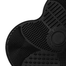 Silicone Makeup Brush Pen Cleaning Pad Suction Cup Scrubber Board (Black) Newly