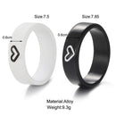 Simple Jewelry Rings Combination Couple Rings Black White Love Lover Gifts