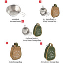 300ML Camping Sierra Bowl Stainless Steel Hanging Shira Cup Tableware (1pc