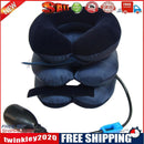 Inflatable Neck Stretcher Support 3 Tubes Pillow Pain Relief Tractor (Blue)