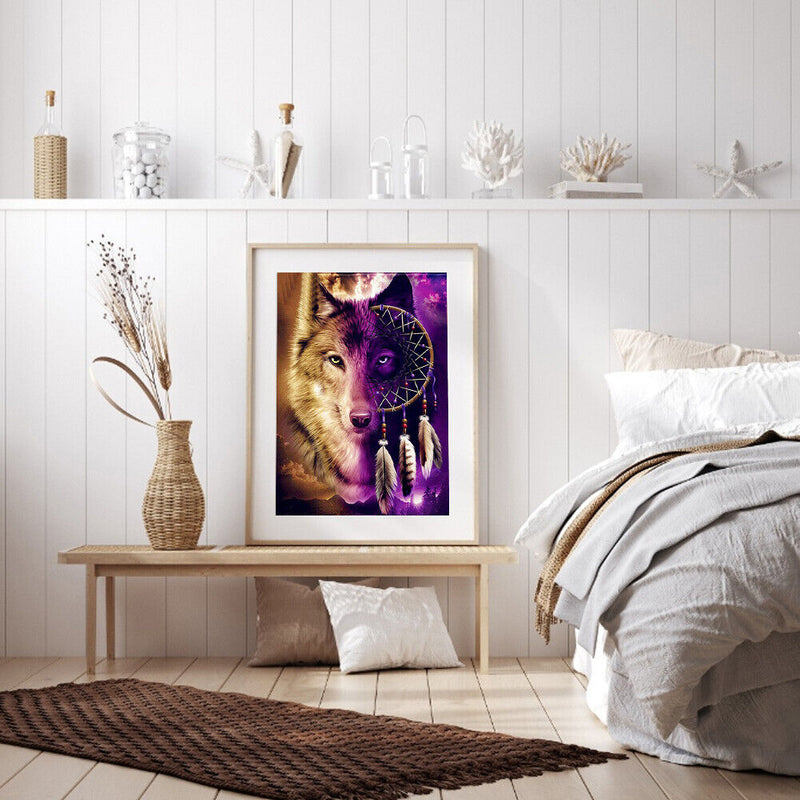 Aisen DIY Diamond Painting Animal Wolf Horse Owl 5D Cross Stitch Diamond Round from K