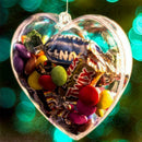 5Pcs Heart Shaped Plastic Ball Clear Fillable Wedding Christmas C9X5 T6N3