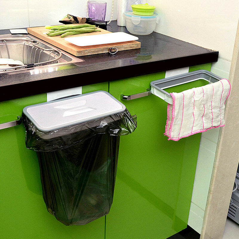 Waste Bin Attach-A-Trash Hanging Rubbish Bag Holder Cupboard Rubbish Bracket