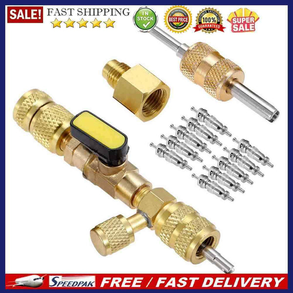 Valve Core Remover Installer Tool with Dual Size SAE 1/4 inch 5/16 inch Port