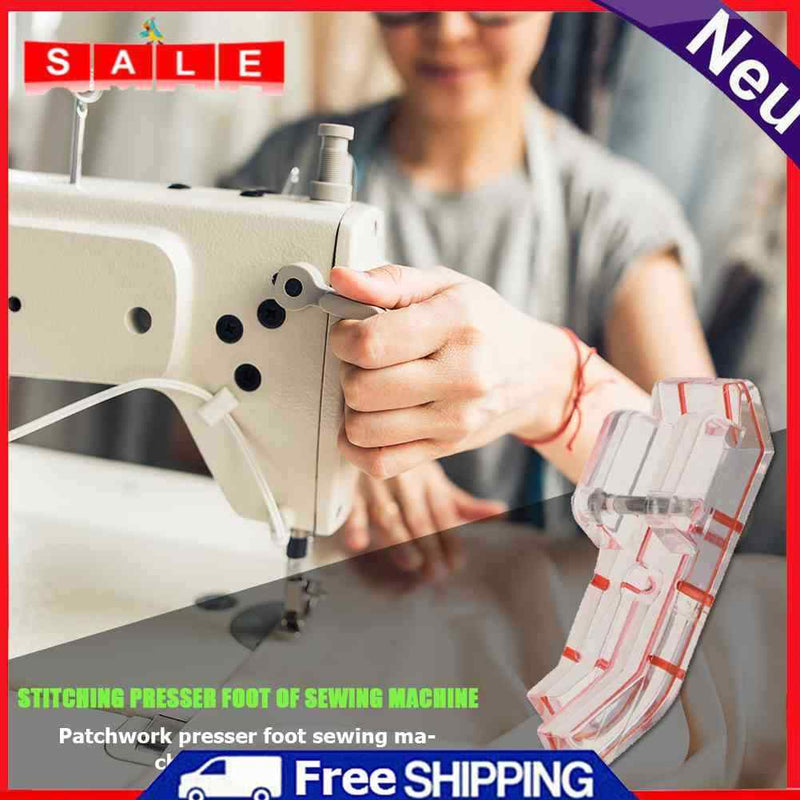 Sewing machines presser on quilting patchwork sewing foot with edge guide