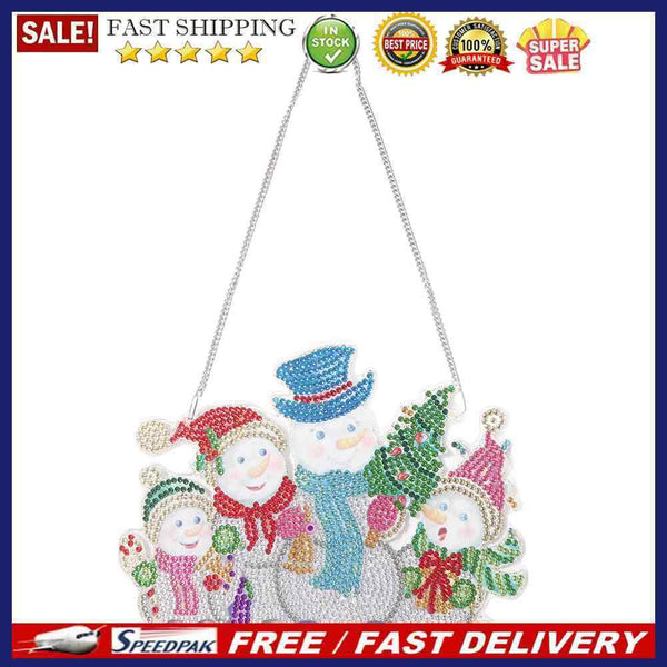 Applique Diamond Pendant Mosaic Art Craft Christmas Door Window Home Ornament