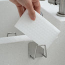 2PCS Stainless Sponge Drain Rack Self-adhesive Dishcloth Organizer Hook