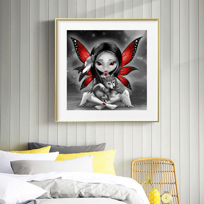 Flower Fairy 5D DIY Full Drill Diamond Painting Picture Rhinestone Mosaic Decor