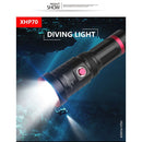 Bank Professional Diving Flashlight Light Flashlight Dive Lamp Rechargeable
