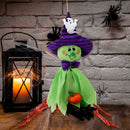 Halloween Horror Prop Straw Ghost Pumpkin Key Chain Pendant Decor (Green)