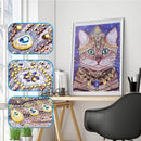 5D DIY Special Shaped Diamond Painting Noble Cat Cross Stitch Embroidery