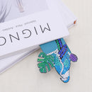 #A DIY Special Shaped Diamond Painting Leather Bookmarks with Tassel Creative