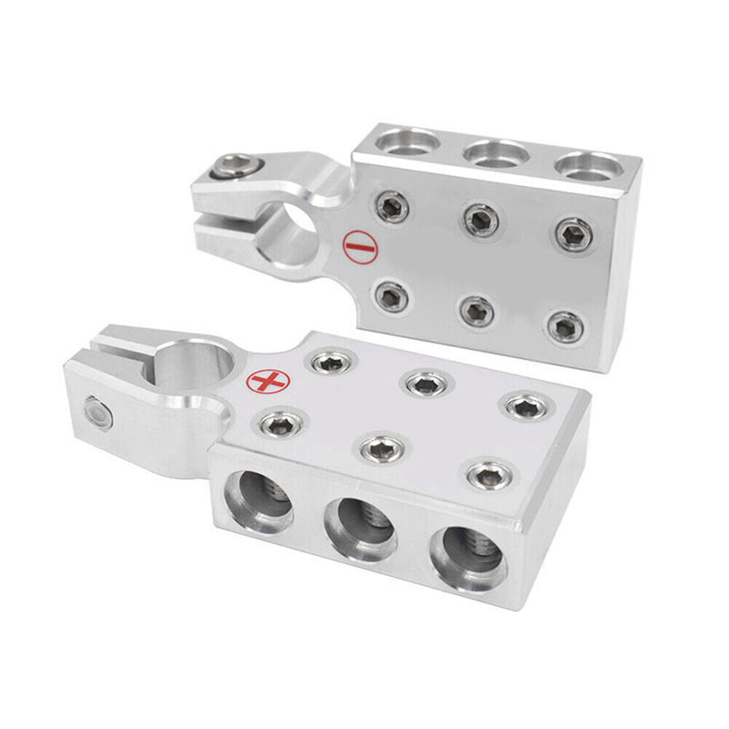 2pcs Car Audio Battery Terminal Connectors Positive Negative Battery Clamps