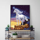Hand Painted Artwork Frameless DIY Relaxing Horse Painting By Numbers Picture