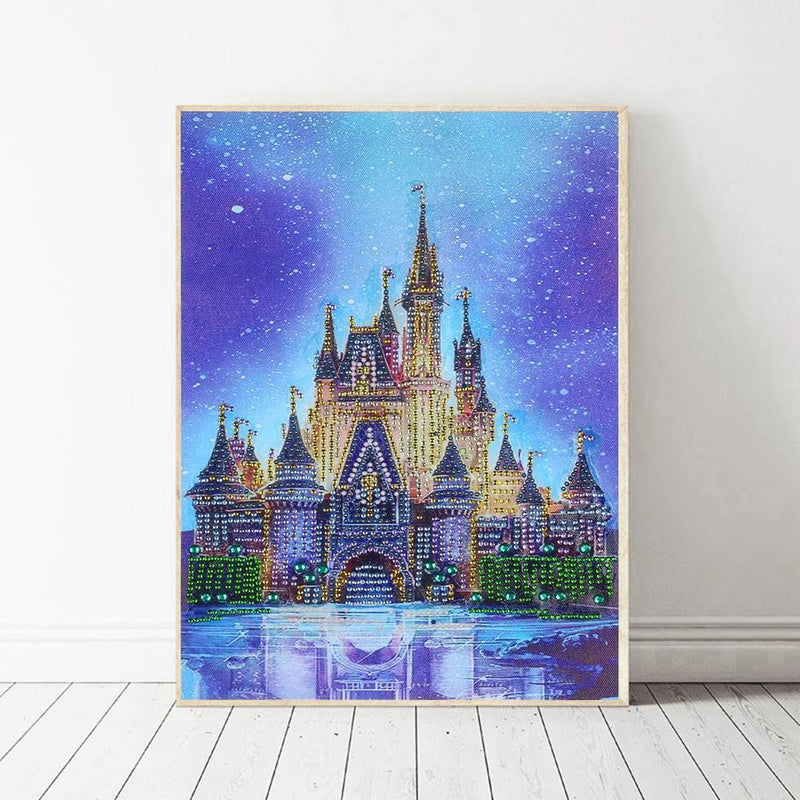 DIY Special Shaped Diamond Painting Cross Stitch Home Decor (DZ220 Castle) Newly