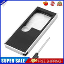 3X 10X Magnifier Optical Lens Pocket Handheld Jewelry Loupe with LED UV Lights