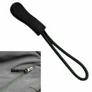 1pcs Schwarz Reißverschlußanhänger Puller Kabel Reißverschlusszipper, E9S6 A6F5