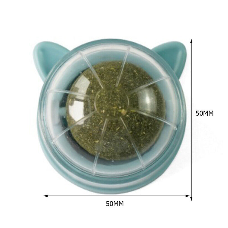 Catnip Ball Cat Toys Licking Teeth Chewing Pet Training Bite Balls (Grey)