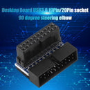 USB 3.0 20 Pin Male to Female Extension Adapter for Motherboard (Up Angled)