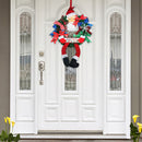 Merry Christmas Santa Claus Front Door Wreath Wall Hanging Pendant Garland