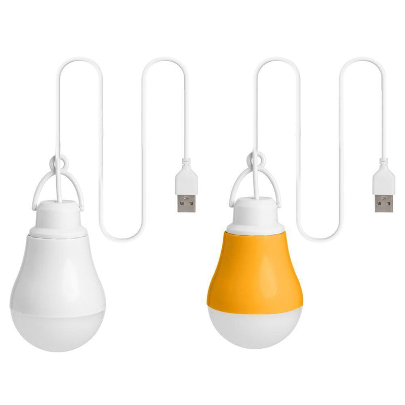 LED Bulb Dorm Power Saving Light USB Emergency Outdoor Lamp (White)