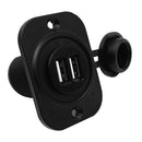 Waterproof USB Charger Socket Dual USB Outlet for 12V Car Boat Motorcycle ATV RV