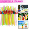 50x Cocktail Umbrella Drinking Straws Birthday Wedding Party Drink Decor`