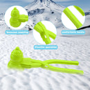 Snowball Maker Tool Snowman Shape DIY Snow Ball Tongs with Handle (Green) Newly