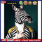 Zebra Gentleman Oil Paint By Numbers Kit DIY Frameless Drawing for Adults Home