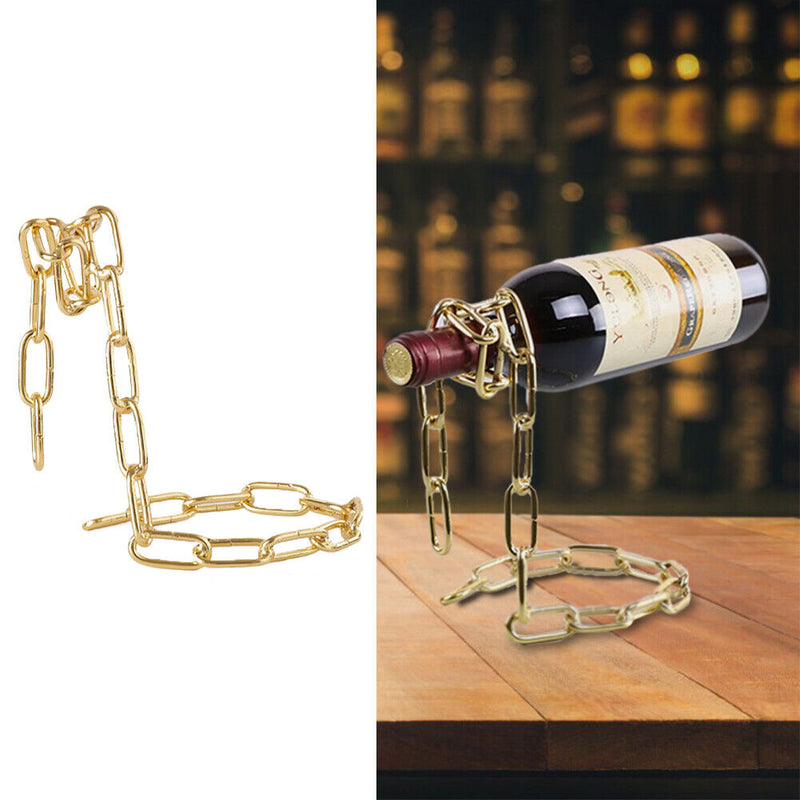 Wine Display Stand Chain Cabinet Restaurant Suspension Retro Magical Wine Rac