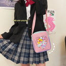 Women Fashion Transparent Love Crossbody Bag Solid Color Small Shoulder Bags