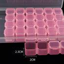 28 Grids Nail Art Storage Box Case Jewelry Organizer Manicure Tools (Pink) Newly