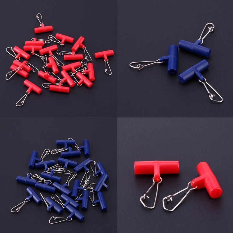 80pcs Zip Slider Highstrength Fishing Line Sinker Slider Slides Hooked Blue