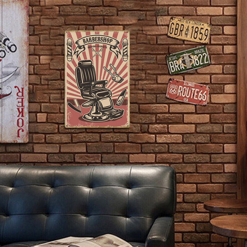 Metal Tin Sign Plaque Wall Barber Shop Posters Iron Painting for Bar Home