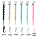 Steel Silicone Teether Baby Nipple Holder Pacifier Clip Teething Chain