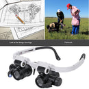 Portable Magnifier Magnifier Glasses w/ LED Jeweler Watch Repair Magnifying Eyewear