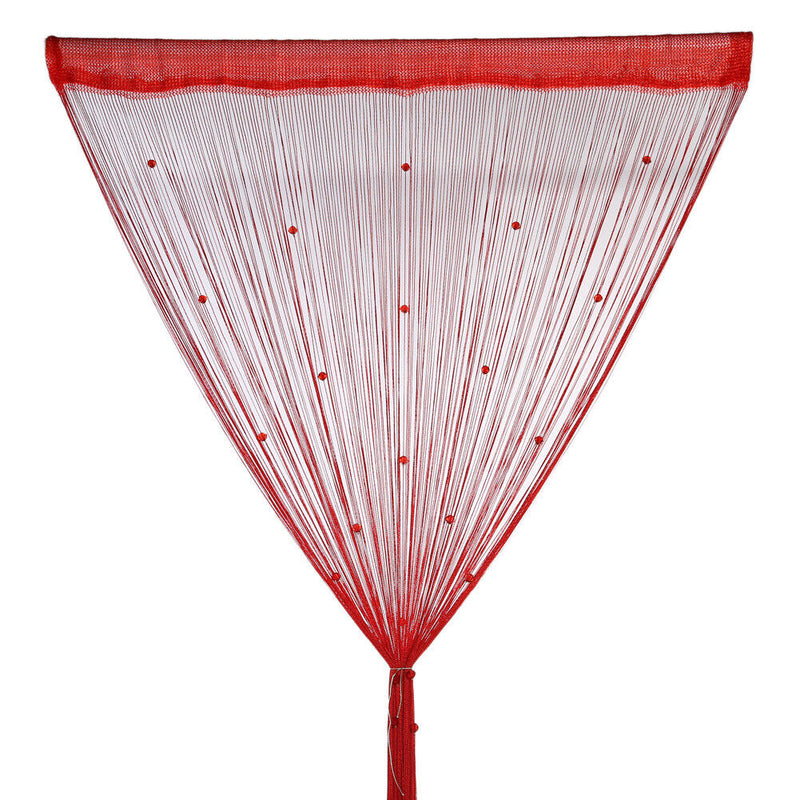 Decorative String Curtain Beads Wall Panel Fringe Room Door Window Red