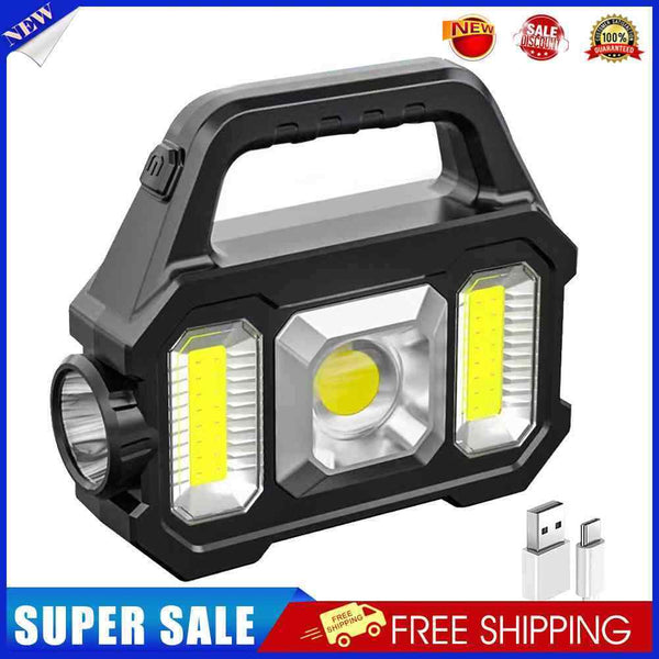 2x500lm Flashlight Portable 6 Gears Torch Light for Camping Accessories COB