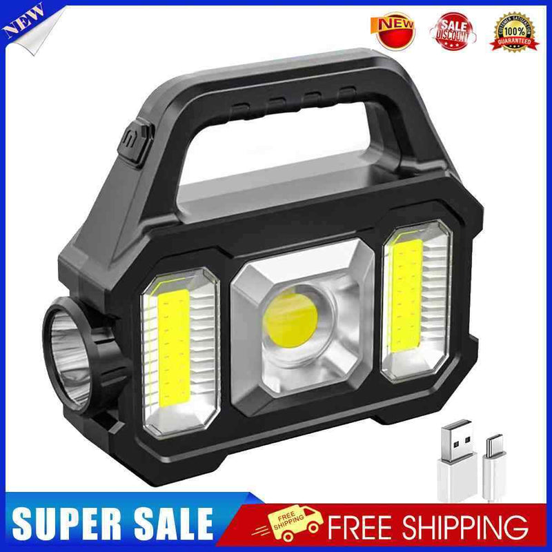 2x500lm Flashlight Portable 6 Gears Torch Light for Camping Accessories COB