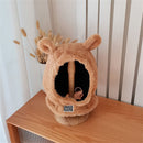 Warm Plush Hat Bear Ear Cap Women Warm Protect Ears Cap Lei Feng Hat Neck Scarf