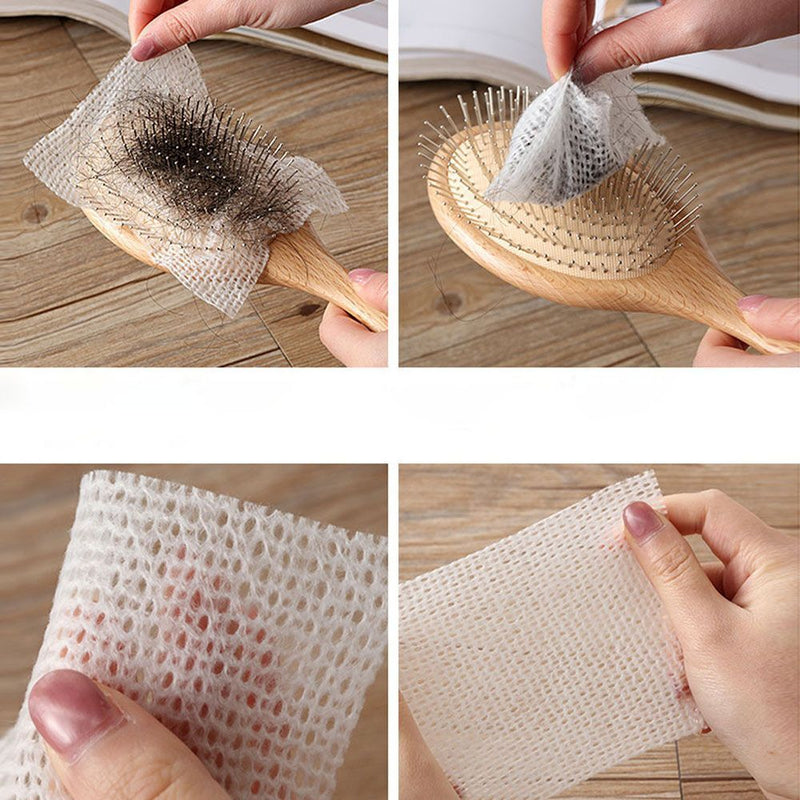 Easy To Clean Cotton Cleaning Tablets Cleaning Comb Pet Comb Hair Brush Net