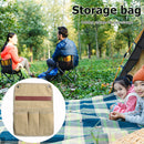 Fishing Chair Armrest Bag Hanging Storage Pouch for Outdoor Camping (Khaki)