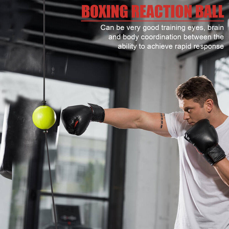 Boxing Reflex Speed Ball Set Suction Cup Reaction Hand Eye Workout Fitness Tool