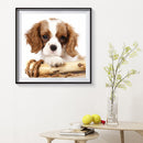 5D DIY Full Drill Diamond Painting Bored Puppy Cross Stitch Embroidery Mosa